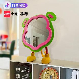 镜子 ins风米奇卧室桌面化妆镜卡通可立家用宿舍创意梳妆台式 casa