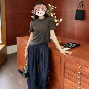 小刺马袖「知识分子风」出口单版型超赞简约基础百搭圆领短袖T恤