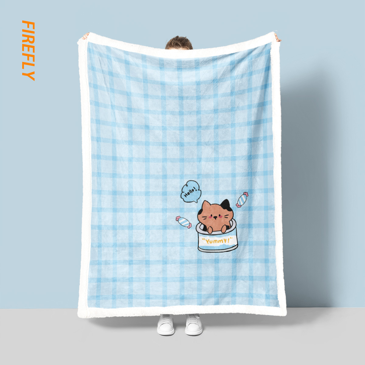 卡通小动物羊羔绒毛毯冬季加厚保暖盖毯办公室学校午睡毯子沙发毯