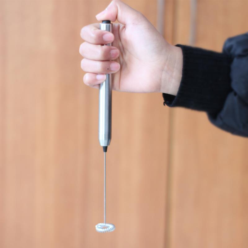 朗博可定制不锈钢电动打奶器打蛋器 手持搅拌器 迷你奶泡器 出口