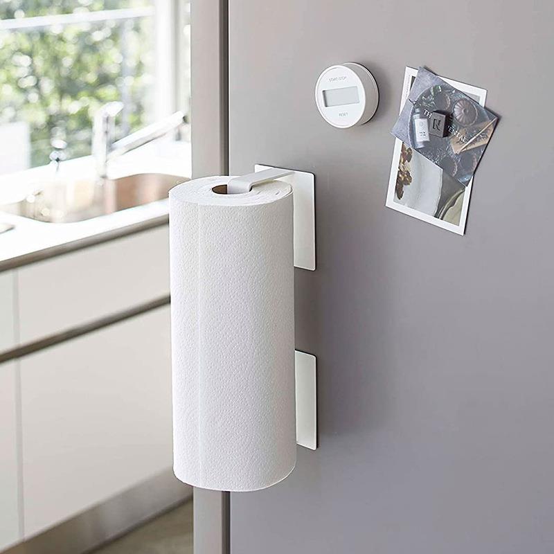 日式纸巾架冰箱侧面夹缝紧式卷纸置物架免打孔卷纸架厨房卷纸置物