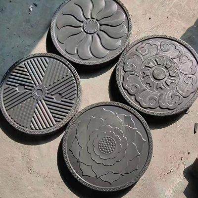 水泥踏步石磨盘花园防滑垫脚石模具户外公园铺路仿石砖汀步石磨具