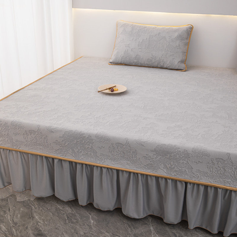 高端榻榻米床单带裙边炕盖四季通用防滑炕单大尺寸踏踏米床盖定制