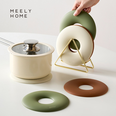 meelyhome甜甜圈硅胶隔热垫餐桌垫防烫锅垫碗垫菜盘垫杯垫隔热垫