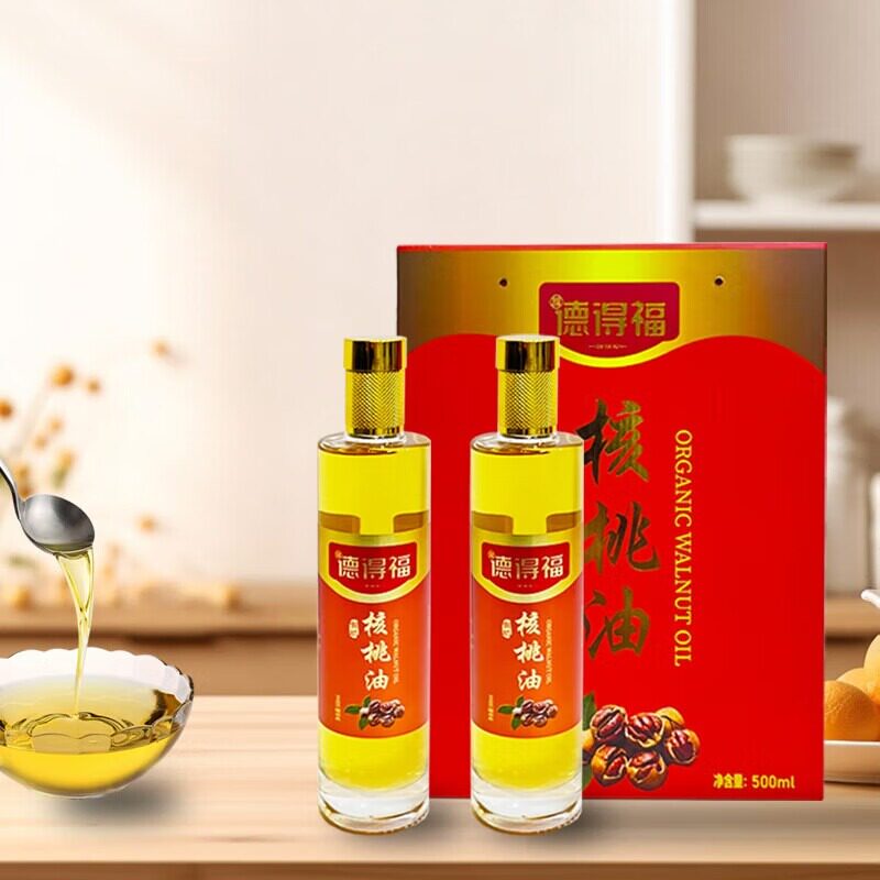 有机核桃油礼盒装优选油物理压榨鲜果鲜制