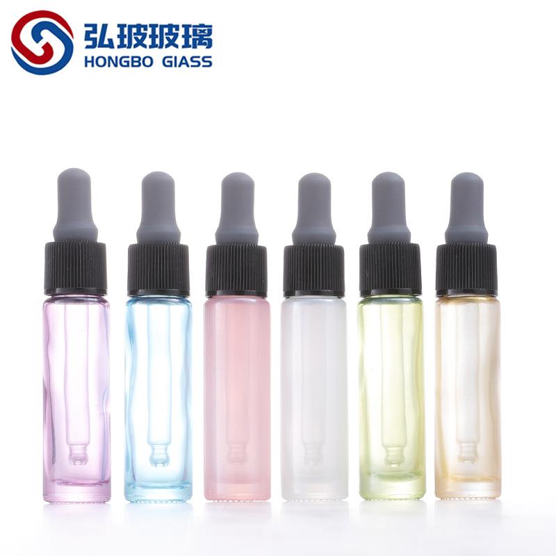 跨境现货10ml珠光玻璃滴管瓶精油瓶精华液瓶原液瓶化妆品分装瓶