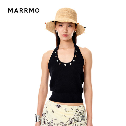 MARRMO/马髦辣妹风挂脖背心上衣