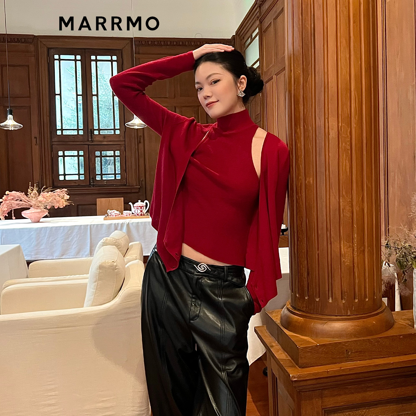 MARRMO/马髦假两件两穿式毛衣