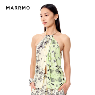 【戴燕妮同款】MARRMO/马髦 25夏季新款度假佩斯利纹印花吊带上衣