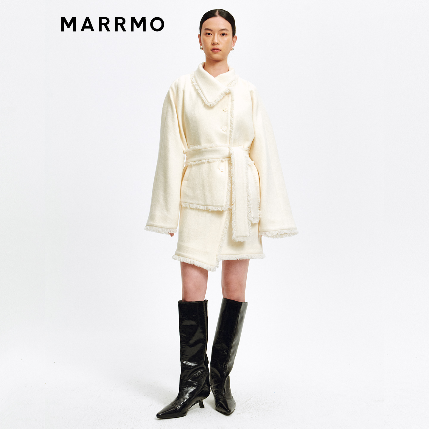 MARRMO/马髦流苏蝙蝠袖开衫外套