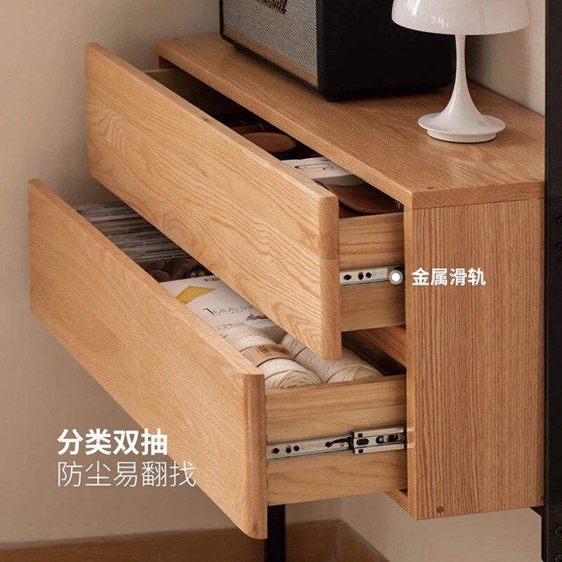 工业风书架可悬挂实木书柜客厅复古法式展示组合柜北欧简约收纳架