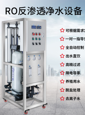 小型反渗透设备商用净水机家用软水处理设备井水去水垢纯净水设备