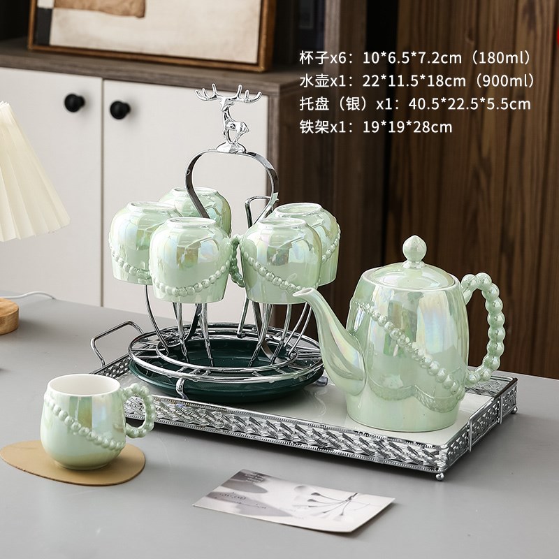 欧式新款茶具套装轻奢杯子陶瓷水具茶杯水杯杯具家用客厅乔迁结婚