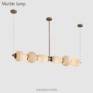 意式Marble lamp进口云石餐厅吊灯轻奢设计师全铜商用高级感灯具