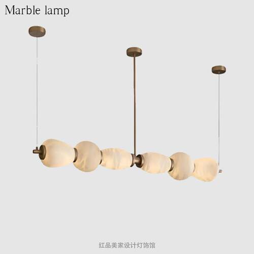 意式Marble lamp进口云石餐厅吊灯轻奢设计师全铜商用高级感灯具