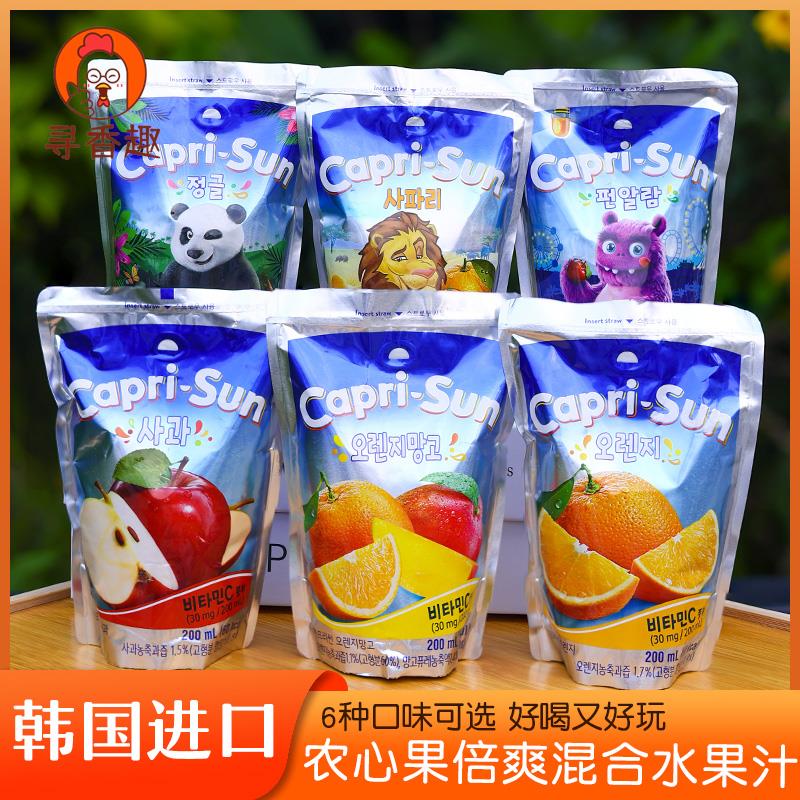 韩国capri-sun果倍爽农心水果饮料苹果橙子儿童混合果汁网红同款