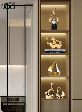 酒柜装饰品摆件客厅轻奢高档办公室电视柜桌面工艺品乔迁搬家礼物