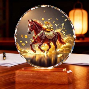 水晶马摆件招财马装饰品家居鞋柜摆件入户玄关马上有钱