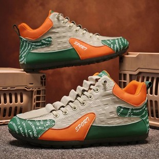 塔弗森轻奢鞋服冬季雪地靴男高帮男士豆豆鞋懒人一脚蹬保暖驾车鞋