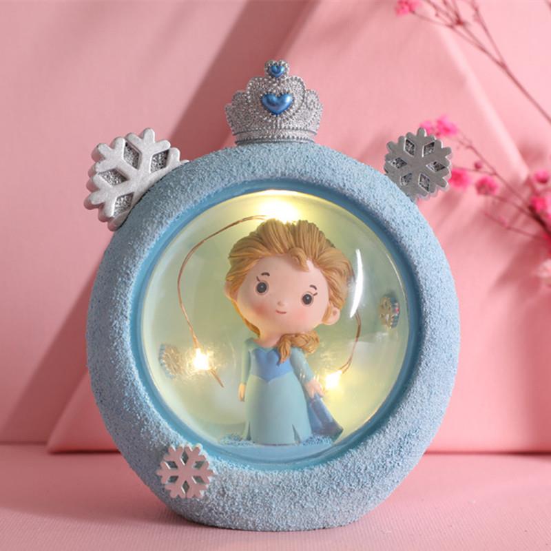 冰雪奇缘爱莎公主少女心小夜灯女孩台灯摆件儿童女童生日女生礼物