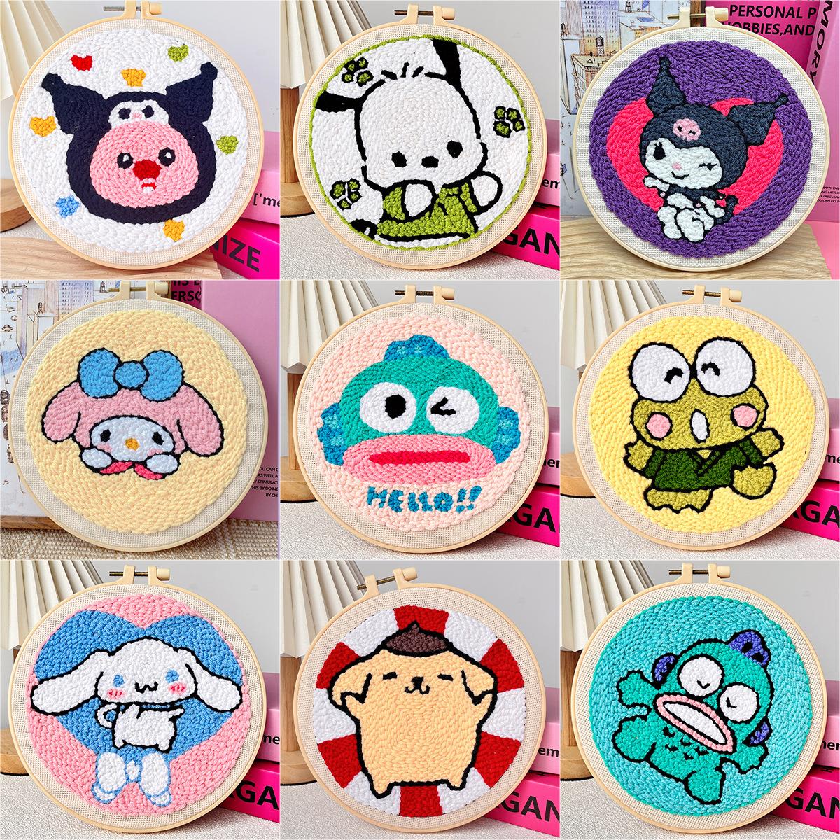 戳戳绣diy手工绣材料包针儿童学生手工课编织刺绣摆件挂件戳戳乐