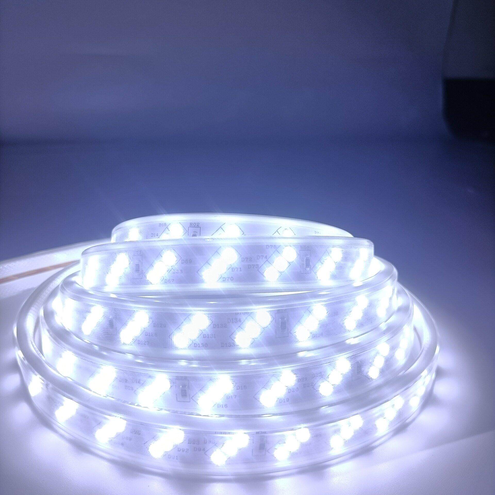 220V led压灯带亮户外防水2835双排三排灯带家用工程亮化客厅