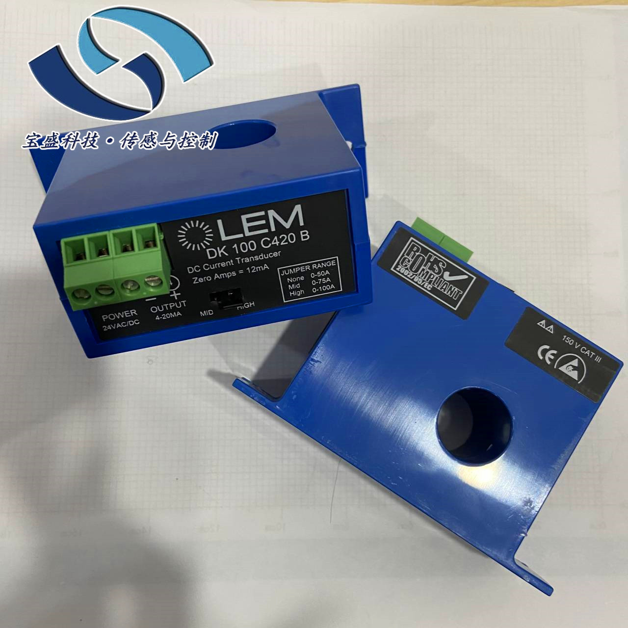 DK100C420B 莱姆LEM电流传感器 单向 20to50 V瞬时单向电压4-20mA