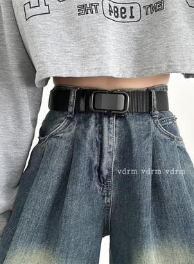 百搭皮带韩版时尚休闲男女士年轻人裤带2025新款黑色配牛仔裤腰带