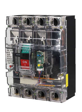 透明塑壳漏电断路器100A250A400A4P漏保三相四线工地漏电保护开关