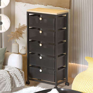 桌下小推车移动抽屉式置物架办公室文件资料储物柜零食落地收纳架