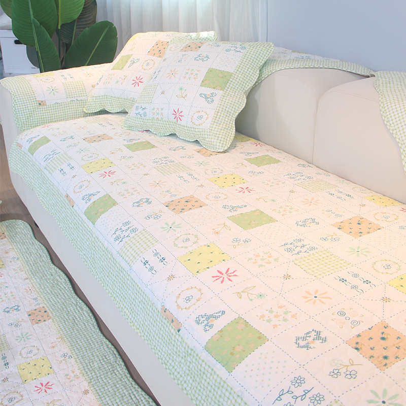 全棉沙发垫防滑皮沙发套罩巾盖布四季通用纯棉布艺坐垫子简约现代