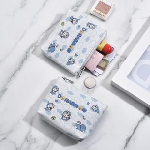 可爱A通哆拉红梦创意零T5015钱包收纳包便携式 耳机口钥卡匙收纳小
