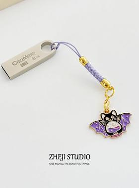 万圣节氛挂围小挂绳件金属通南瓜小鬼恐卡怖手机挂包包饰品小SPE