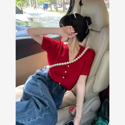 小香风短袖女上衣夏薄款