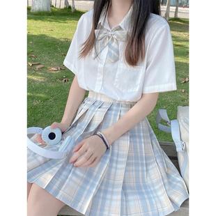 套装 全套春夏短袖 学生校服百褶裙jk格裙女 海盐jk制服裙正版 柠檬