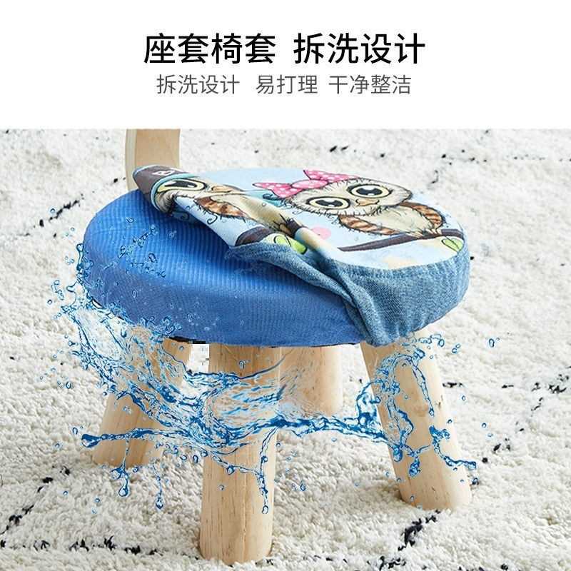 儿童小凳子靠背小椅子实木卡通小板凳家用宝宝矮凳防摔木凳网红