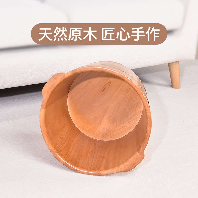 木质足浴桶木桶家用洗脚桶泡脚桶按摩重要养生实木洗脚盆木盆