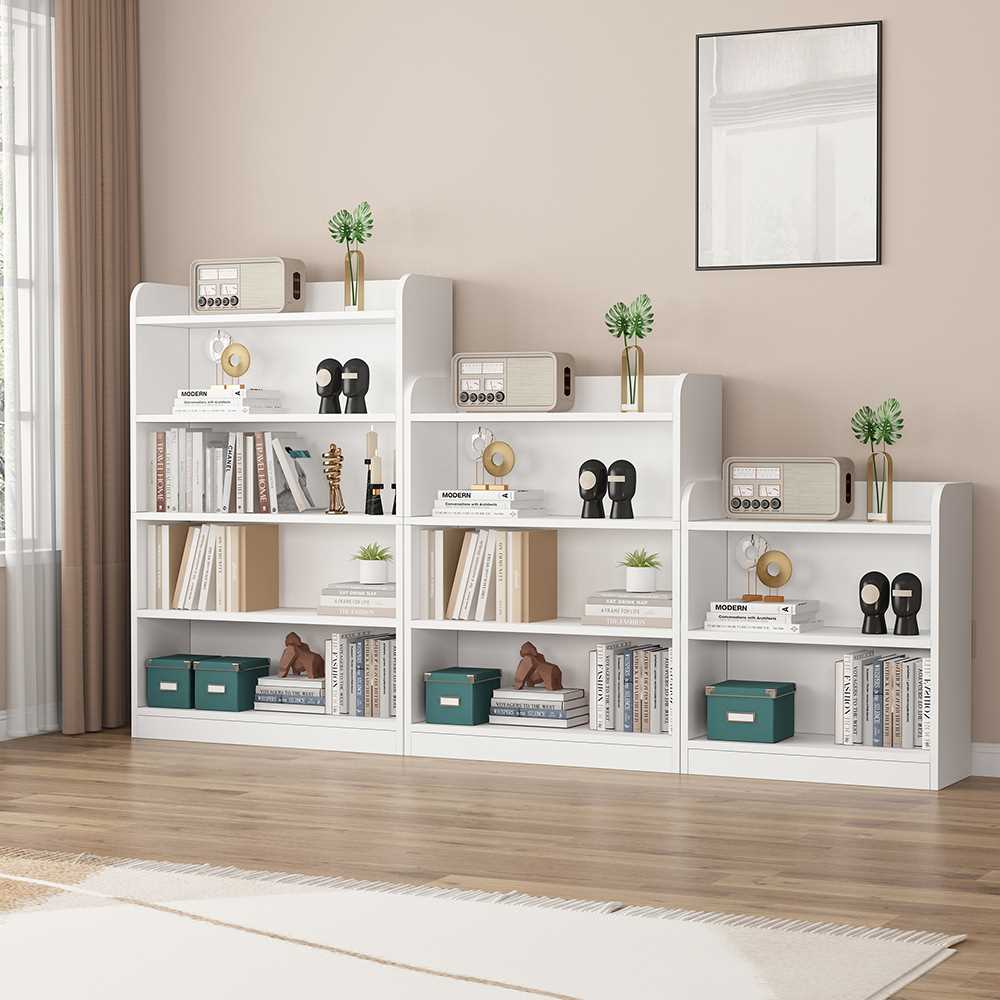 实木儿童书架置物架落地矮柜学生书柜家用客厅简易收纳储物格子柜