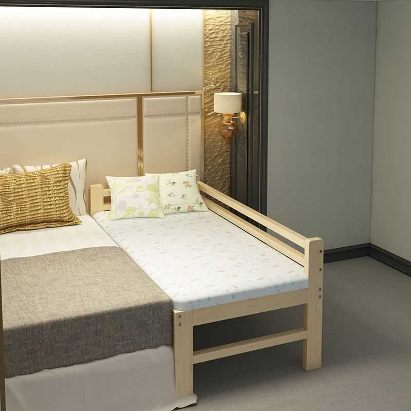 实木松木儿童婴儿床带护栏拼接大床加宽床边床单人男孩女孩公主床