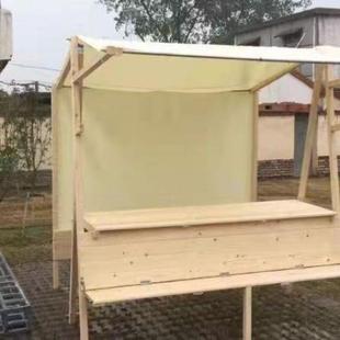 花车夜市集市可折叠摆摊架子 移动折叠摊位户外展示架实木促销