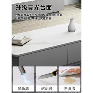 轻奢电视柜客厅家用一体钢化玻璃小户型茶几组合储物柜简易小茶桌