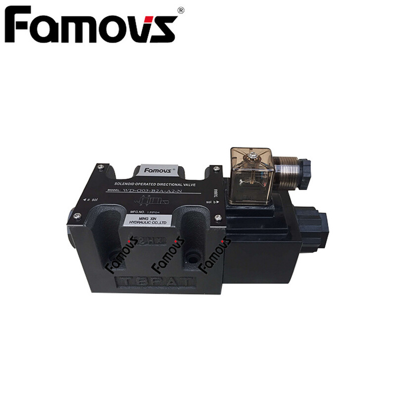 WS-G03-B2A-A2-N明欣famovs液压电磁阀摇臂裁断机下料机AC220V