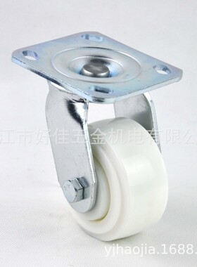 工厂直供4X2静音平面白色防缠丝万向脚轮