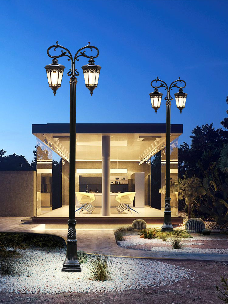 路灯户外防水220v花园别墅小区新中式复古双头led院子照明庭院灯,鲜花速递/花卉仿真/绿植园艺,其它园艺用品,淘宝优惠券,粉丝福利购,淘宝优惠卷