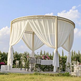 户外圆形凉亭遮阳棚庭院防晒造景凉棚遮阳亭防晒棚民宿户外遮阳伞