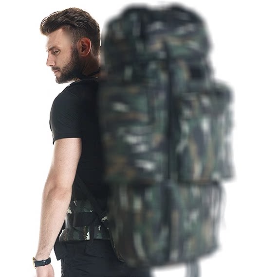新式背囊迷彩包110L旅行战术背包大容量户外徒步行山登山双肩男女