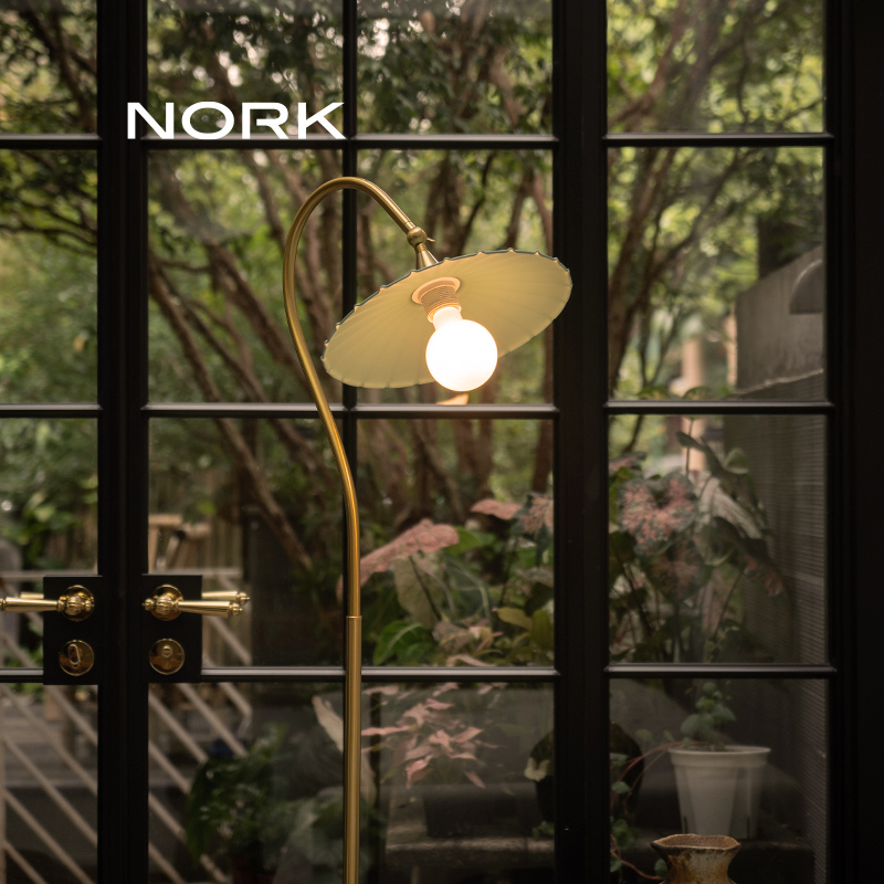 诺克绿影落地灯法式客厅卧室床头沙发边氛围灯高级艺术灯中古角落