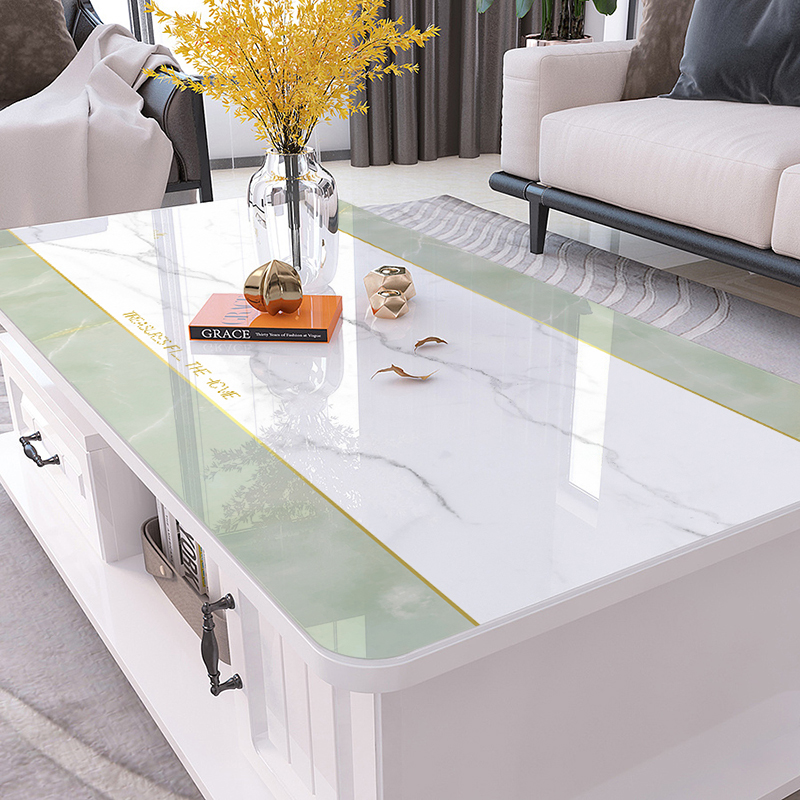 茶几桌布防水防烫防油长方形软塑料玻F璃胶垫电视柜茶几垫网红桌