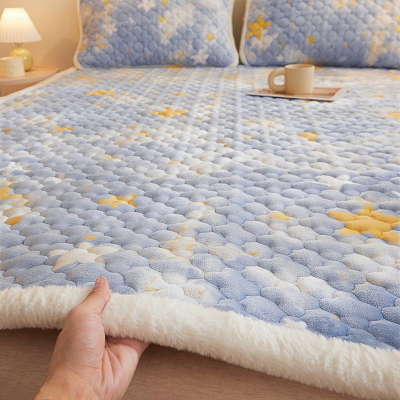 牛奶绒床垫褥子软垫家用加厚宿舍学生G单人铺垫被冬季加绒毛毯床