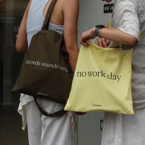 Katalogue Slogan系列帆布袋多色男女日系韩系通勤斜挎单肩印花